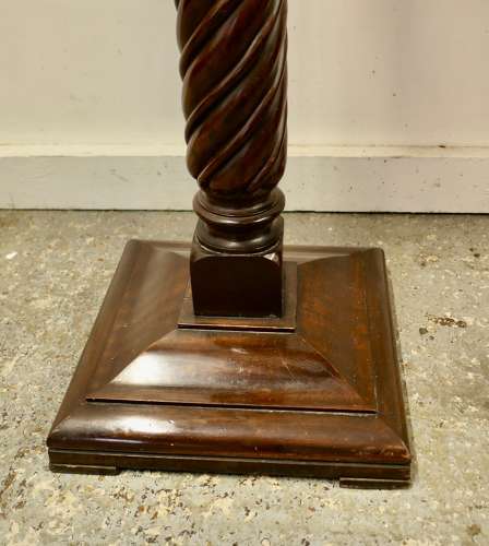 19th Century Carved Walnut Pedestal Torchere