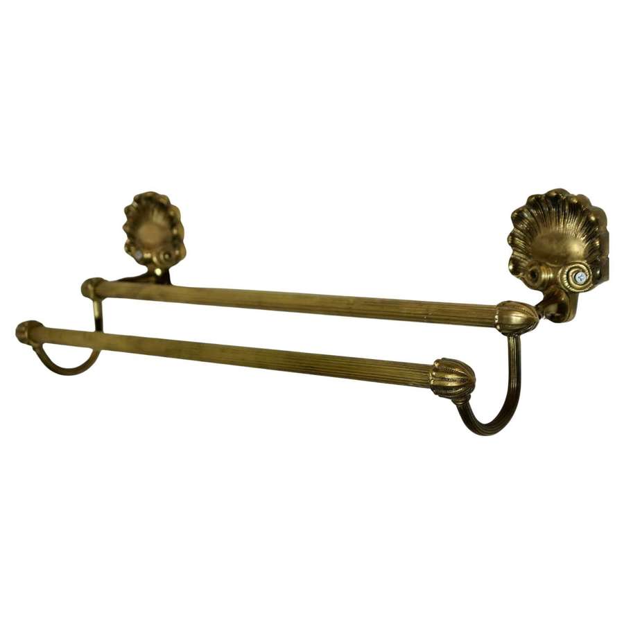 French Brass Double Rail Towelrail  This is an elegant little towel rail