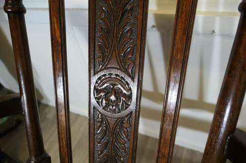 Pair of Excellent Quality Gothic Carved Oak Carver Chairs A good pair