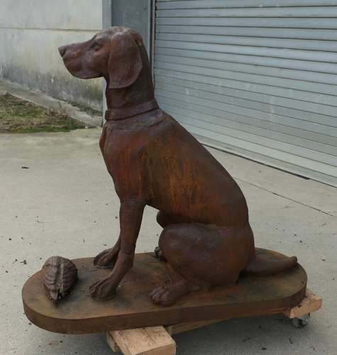 Cast Iron Statue of a Hunting Dog Retrieving a Pheasant A very proud Chap