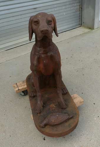 Cast Iron Statue of a Hunting Dog Retrieving a Pheasant A very proud Chap