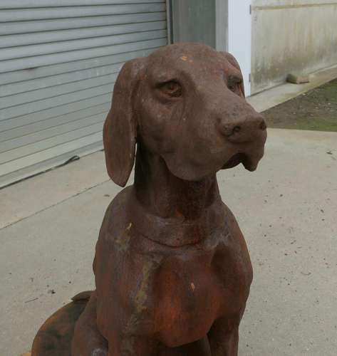 Cast Iron Statue of a Hunting Dog Retrieving a Pheasant A very proud Chap