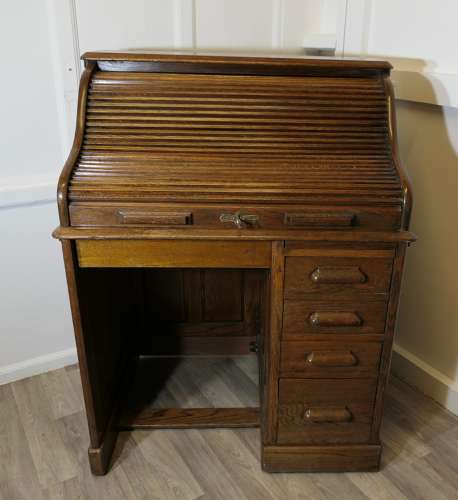 Greeter Desk Art Deco Oak Roll Top Desk Restaurant Greeter