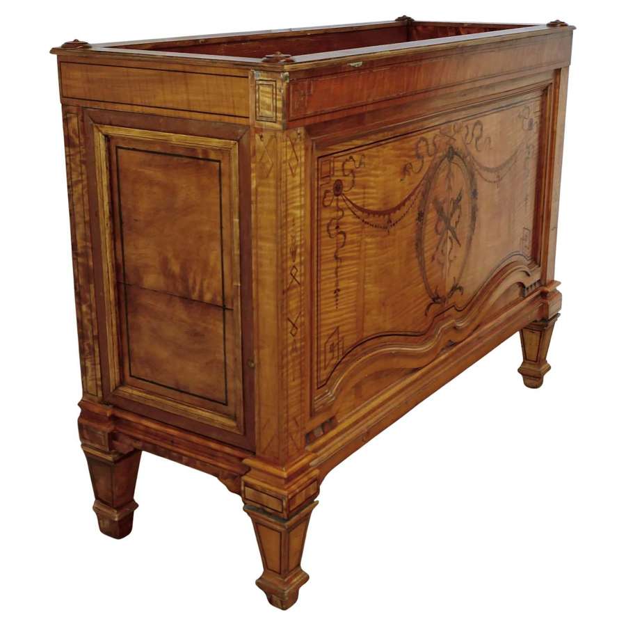 A Large French Satin Walnut Planter Jardini&egrave;re