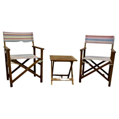 Mid Century set with 2 Directors Chairs and a Coffee Table