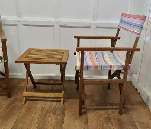 Mid Century set with 2 Directors Chairs and a Coffee Table