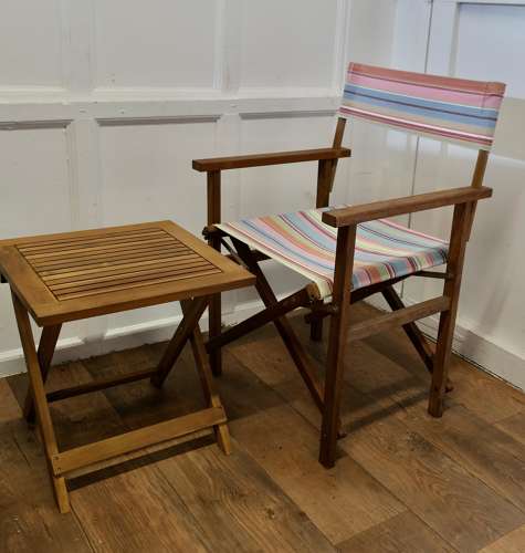 Mid Century set with 2 Directors Chairs and a Coffee Table