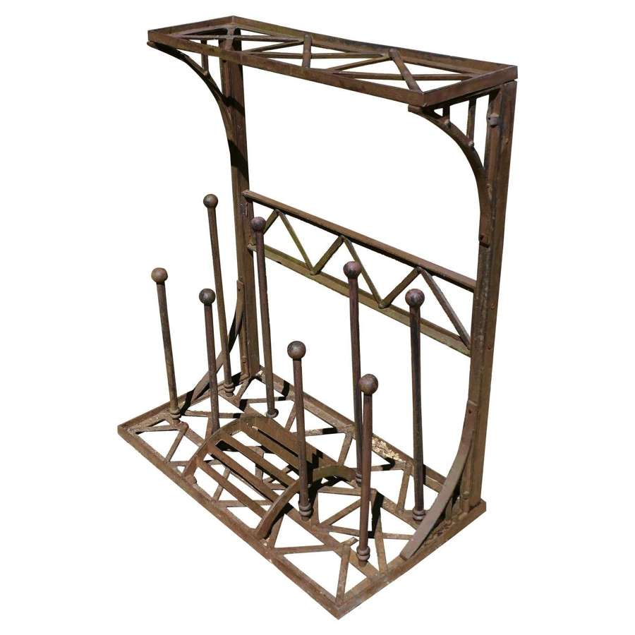 Boot Scraper and Boot Rack in Cast Iron  A Good Sturdy Boot Rack