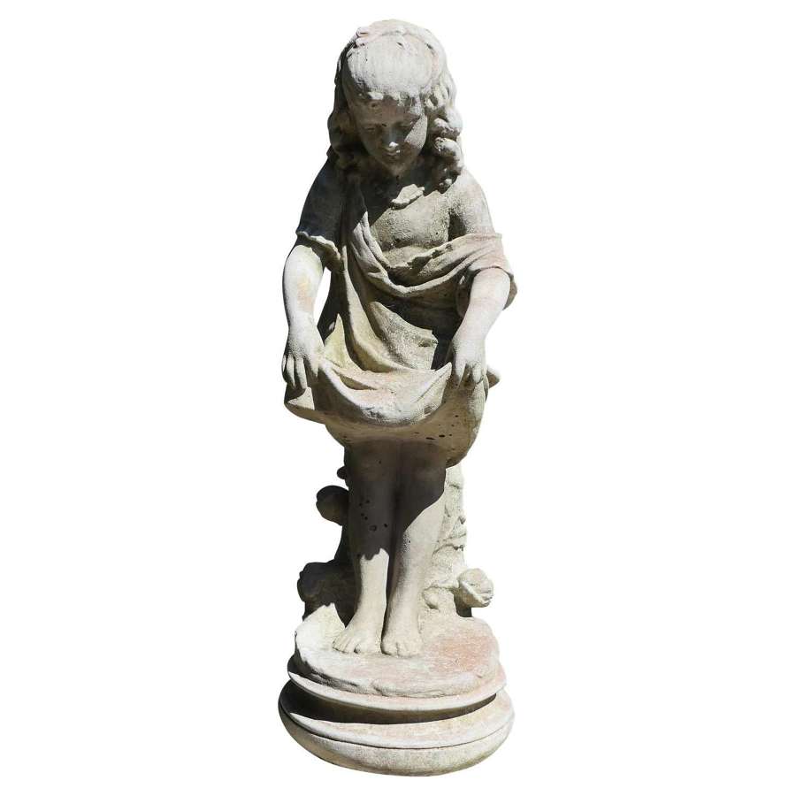 Statue of a Girl Holding Out her Apron