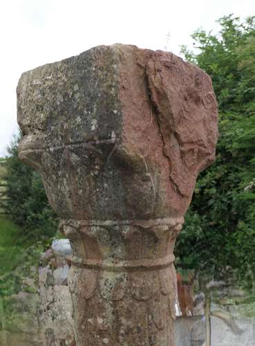 A Pair of Ancient Corinthian Type Stone Columns