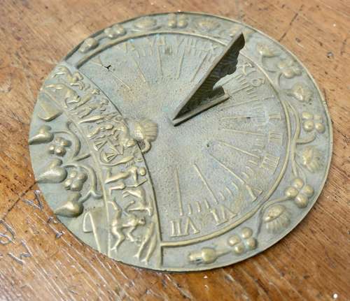 Weathered Brass Garden Sundial This sundial is made in Cast Brass