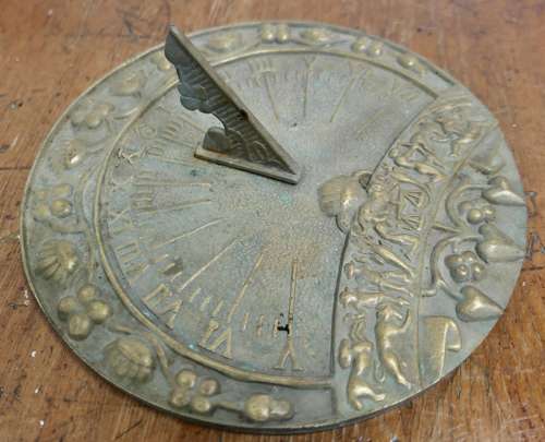 Weathered Brass Garden Sundial This sundial is made in Cast Brass