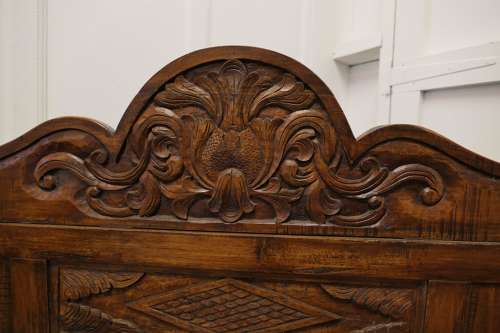 Teak Carved Settee, Bench