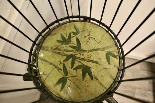 Wrought Iron Birdcage on Stand, Plant Display