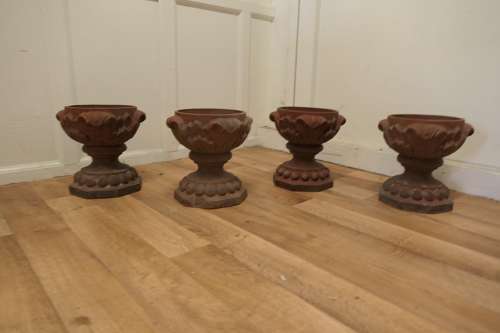4 Terracotta Garden Urns
