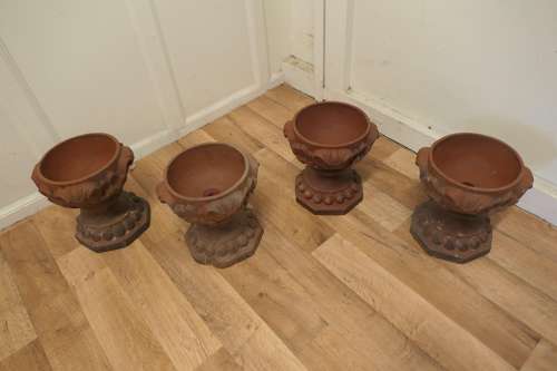 4 Terracotta Garden Urns