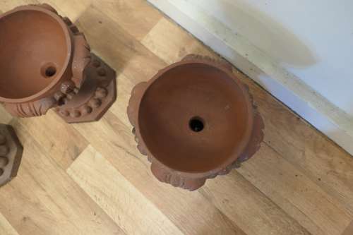 4 Terracotta Garden Urns