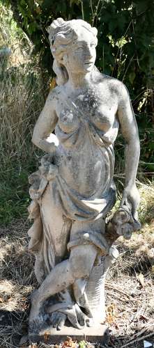 French Cast Stone Statue of Diana