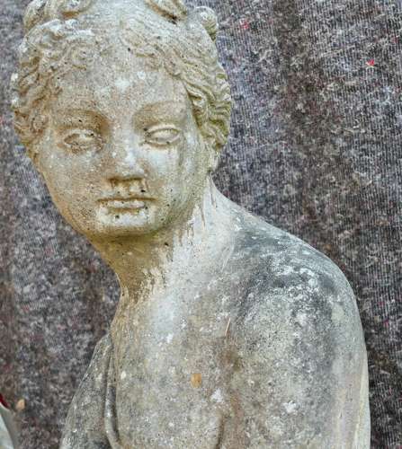 Large Weathered Neoclassical Statue of Pandora