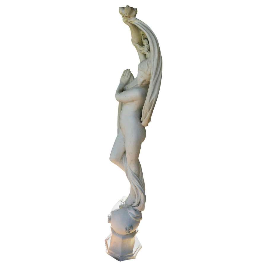 Dancing Maiden Marble Sculpture by Papini