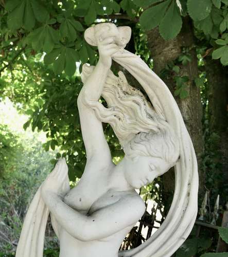 Dancing Maiden Marble Sculpture by Papini