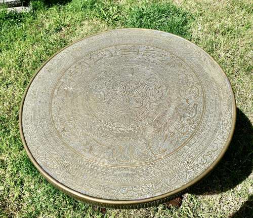 Brass Top Garden Iron Table