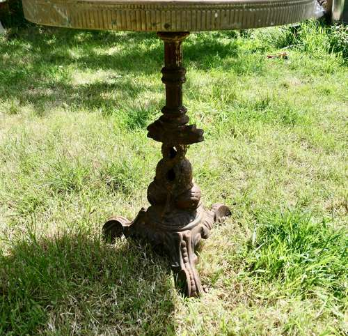 Brass Top Garden Iron Table