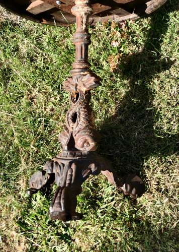 Brass Top Garden Iron Table