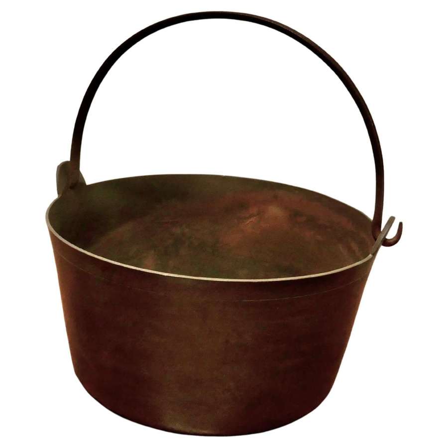 Heavy 19th Century Brass Preserving or Jam Pan
