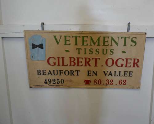 2 French Market Haberdashery Stall Hanging Signs