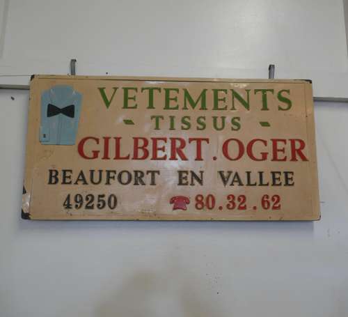 2 French Market Haberdashery Stall Hanging Signs