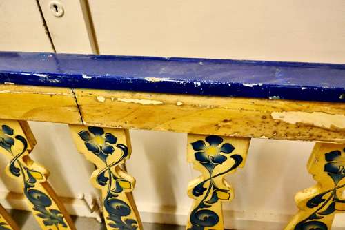 Hand Painted Wooden Railings from a Fair Ground