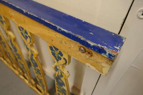 Hand Painted Wooden Railings from a Fair Ground