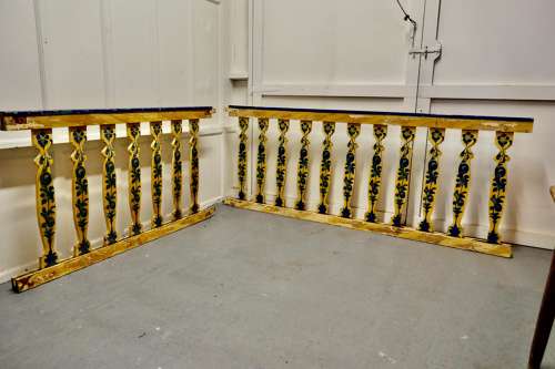 Hand Painted Wooden Railings from a Fair Ground