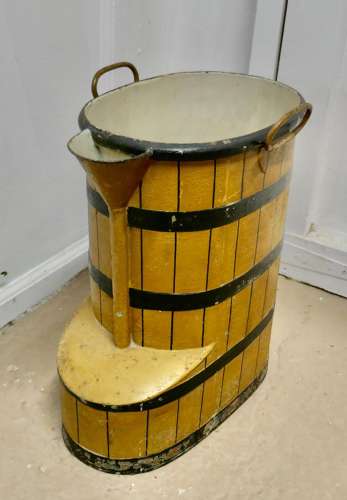Early Victorian Painted Toleware Footbath