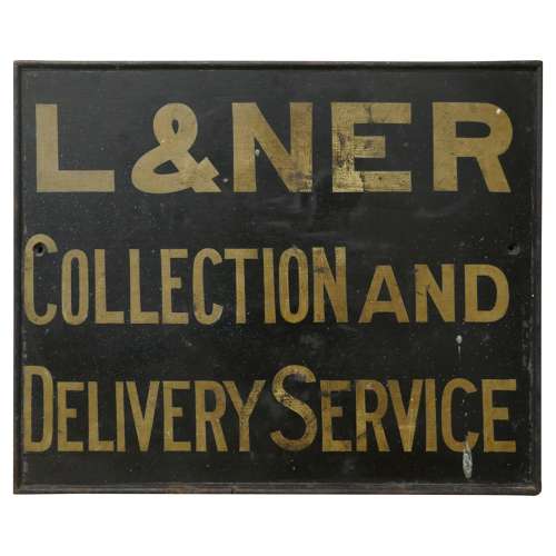 L %26 N E R Wooden Railway Sign