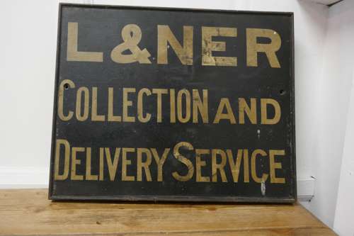 L %26 N E R Wooden Railway Sign