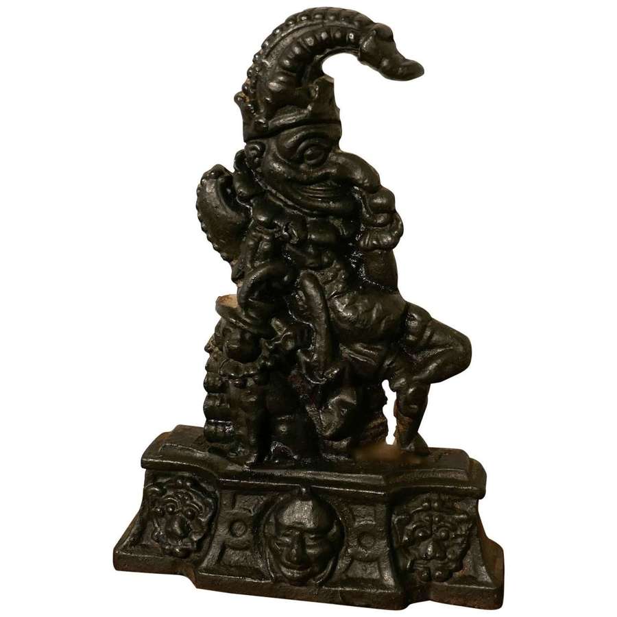 19th Century Cast Iron Mr Punch Door Stop