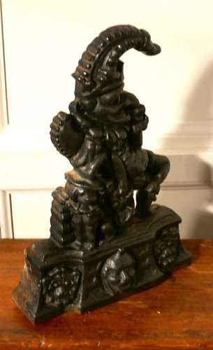 19th Century Cast Iron Mr Punch Door Stop