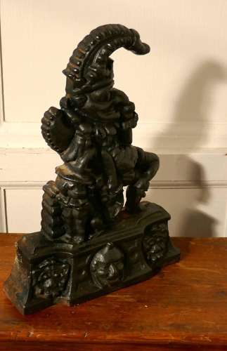 19th Century Cast Iron Mr Punch Door Stop
