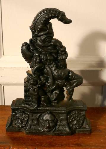 19th Century Cast Iron Mr Punch Door Stop
