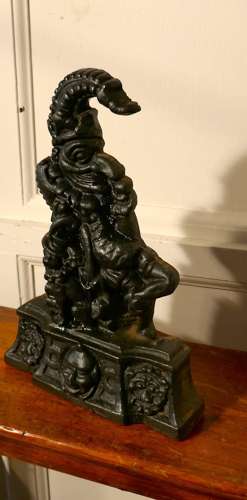 19th Century Cast Iron Mr Punch Door Stop