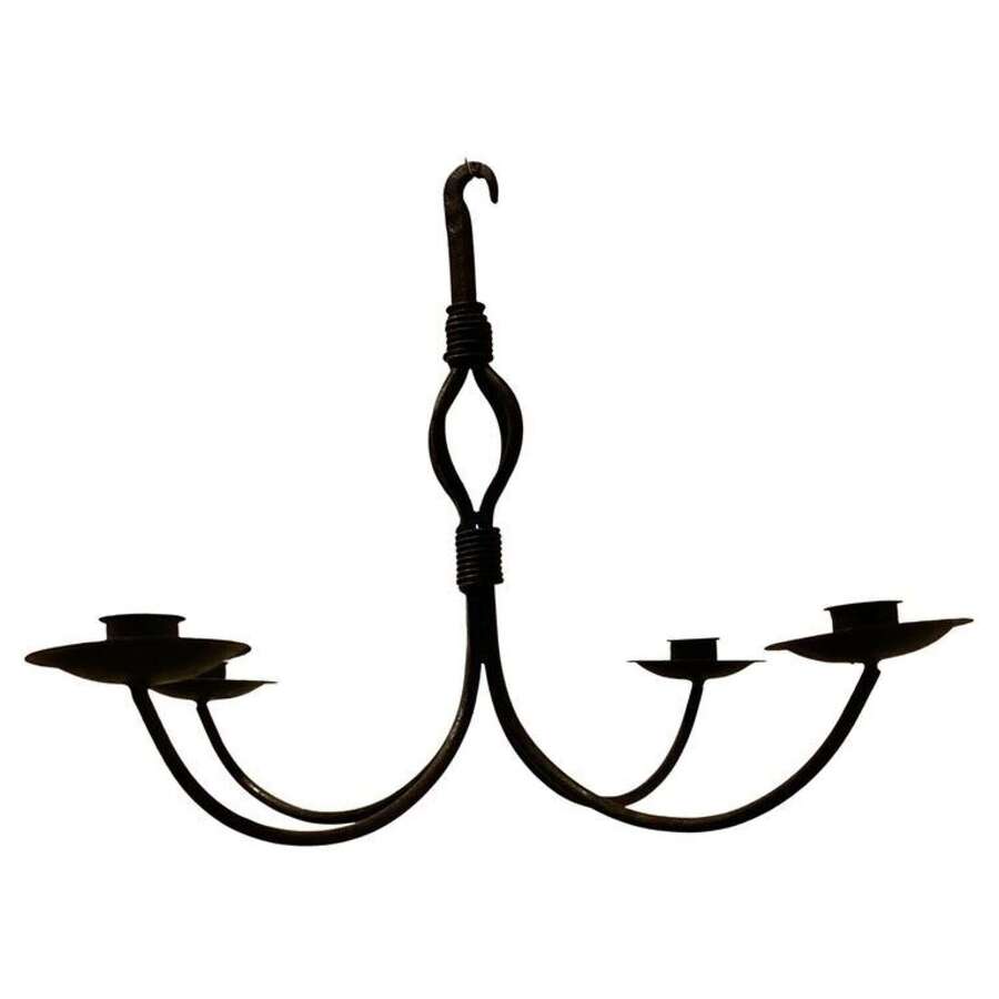 A Superb Aesthetic Iron Hanging Candelier