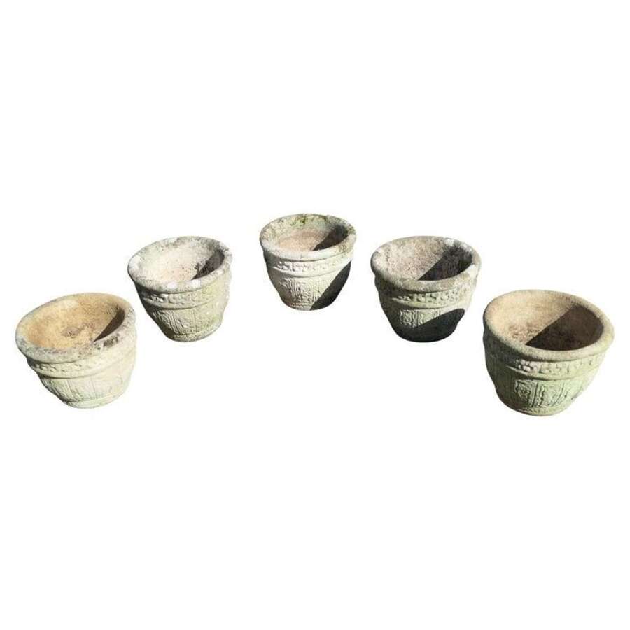 A set of 5 Studio Stonehouse Cotswold Planters
