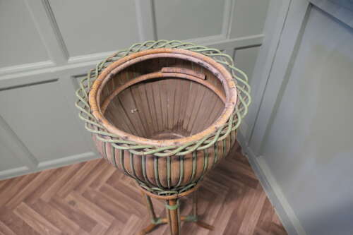A Very Attractive Arts and Crafts Bamboo Jardinière, Plant Stand