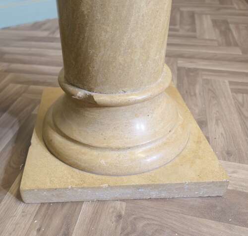 Large Honey Coloured Marble Column