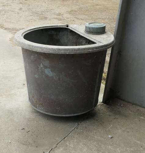 19th Century Copper Cauldron Log Bin or Planter