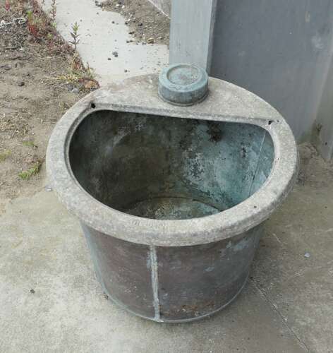 19th Century Copper Cauldron Log Bin or Planter
