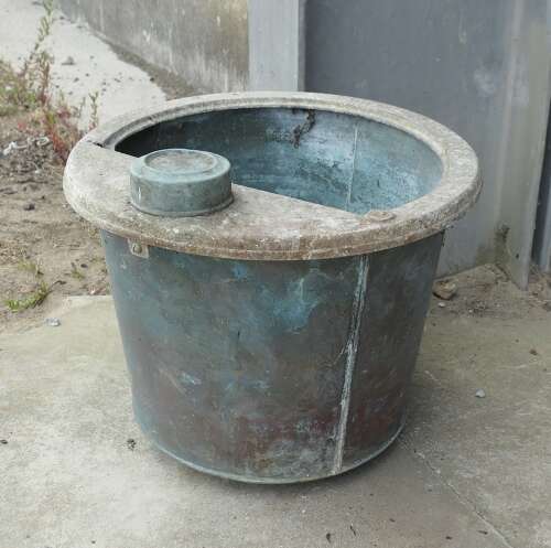 19th Century Copper Cauldron Log Bin or Planter