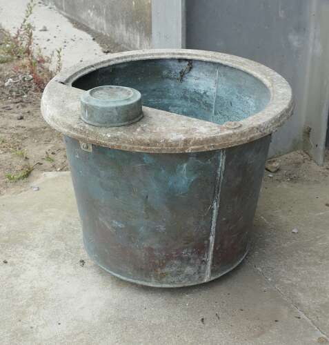 19th Century Copper Cauldron Log Bin or Planter